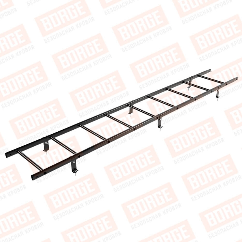 Комплект лестница кровельная BORGE 2,7м, чёрный (RAL 9005 matt)