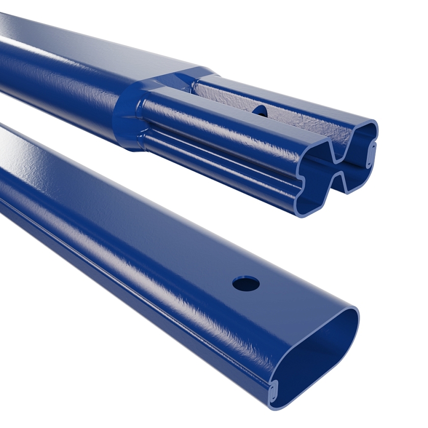 Труба снегозадержателя Русский Рубеж 45х25х3000, сигнально-синий (RAL 5005)