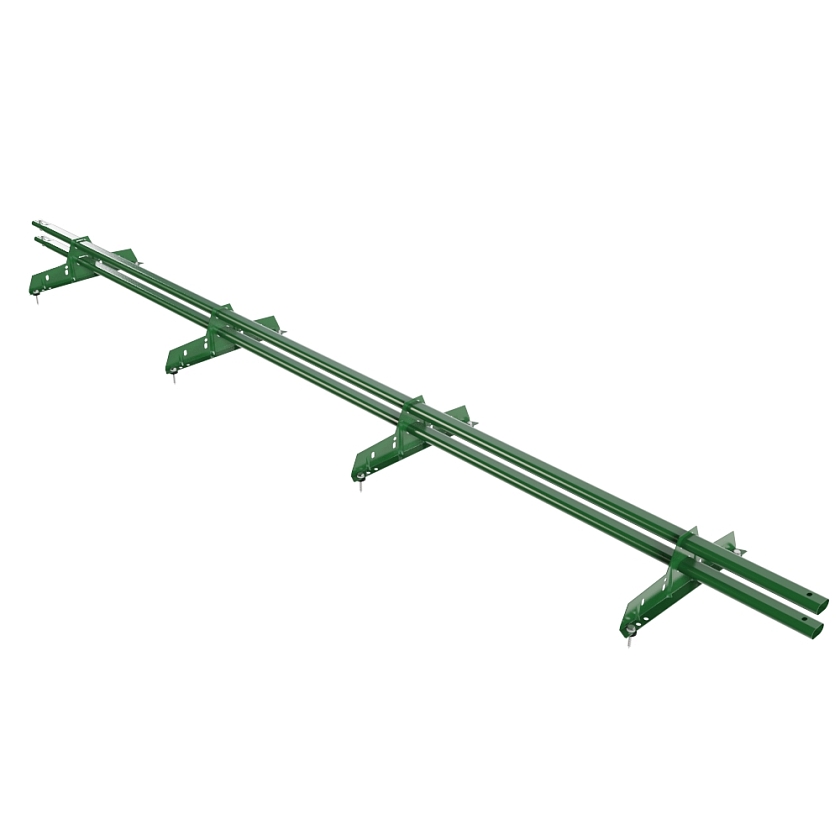 Снегозадержатель трубчатый Русский Рубеж 25х45мм, 3м, 4 опоры, лиственно-зеленый (RAL 6002)