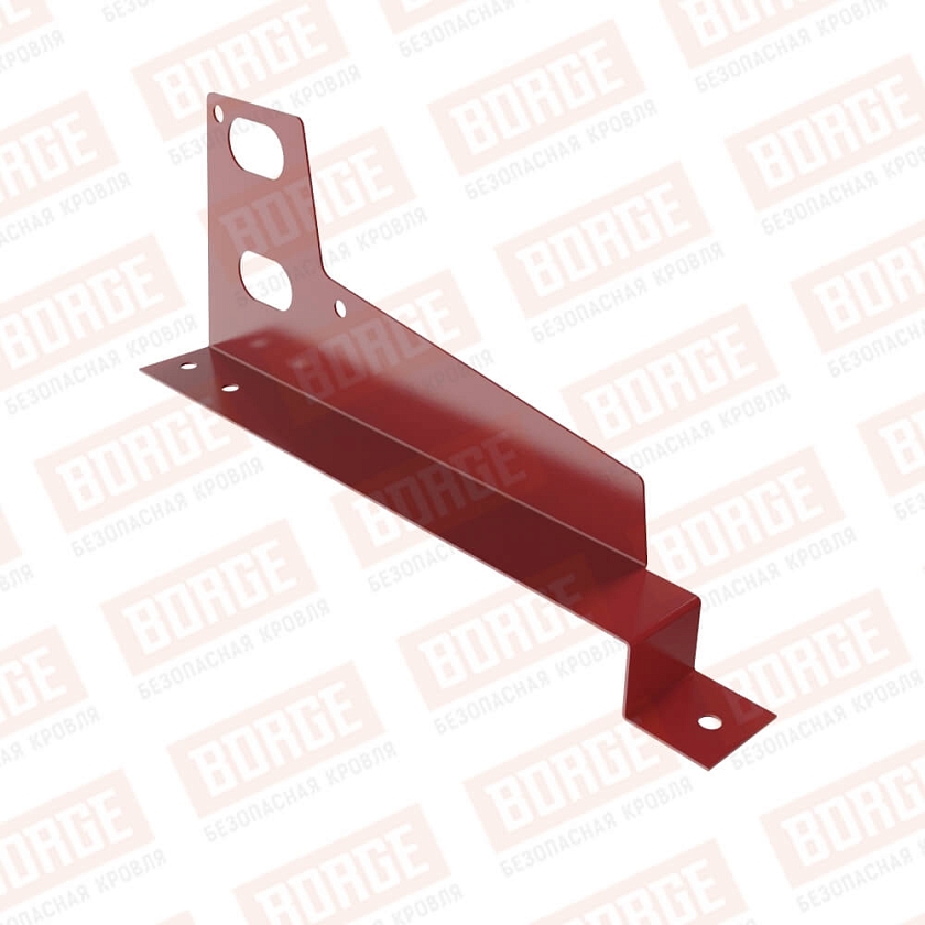 Универсальный кронштейн Русский Рубеж, оцинк., для МЧ с выс. ступен., коричнево-красный (RAL 3011), 350мм