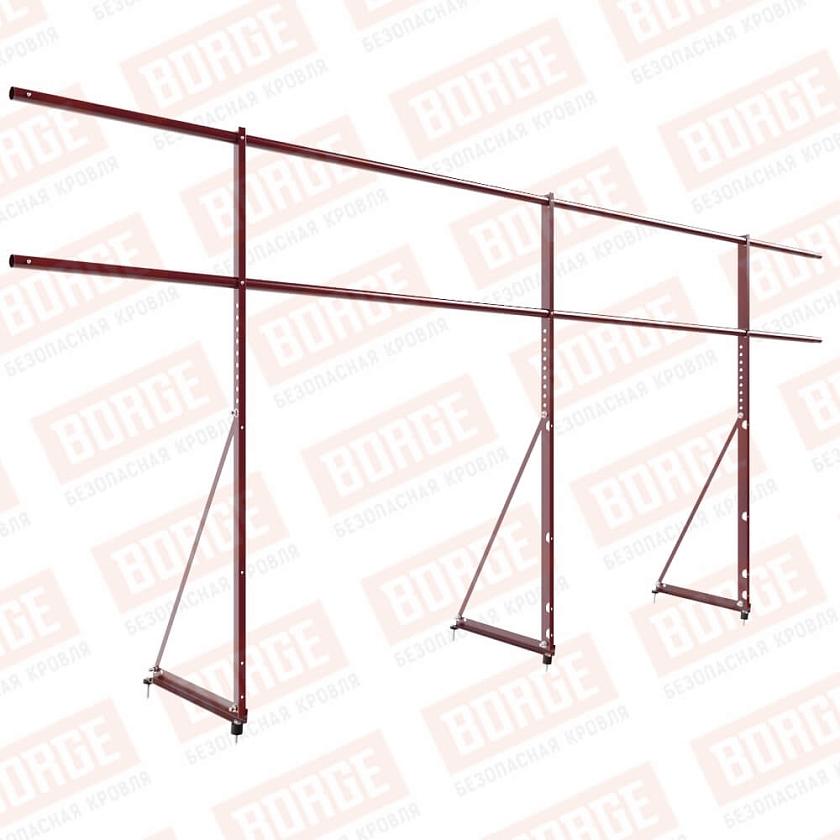 Ограждение декоративное NewLine H-120см, 3м, красное вино (RAL 3005)