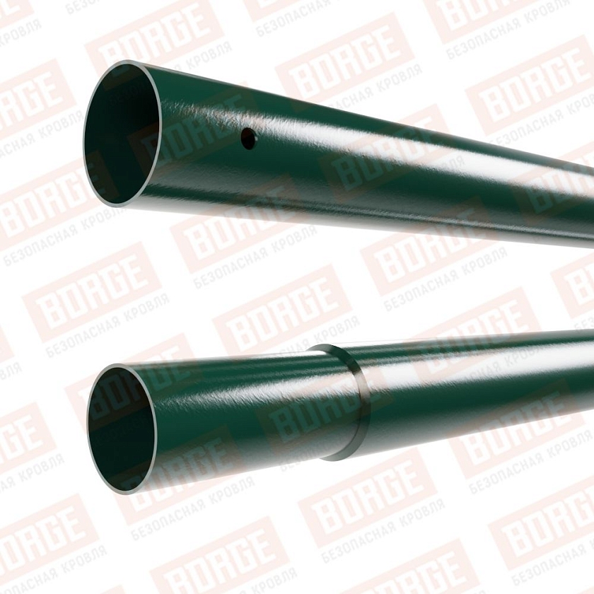 Труба Русский Рубеж D-25мм, 1,5м, оцинк., зеленый мох (RAL 6005)