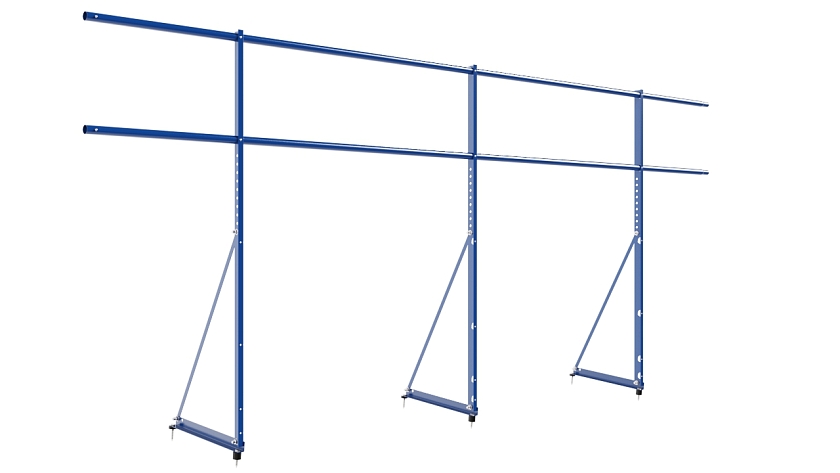 Ограждение кровельное NewLine H-120см, 3м, сигнально-синий (RAL 5005)