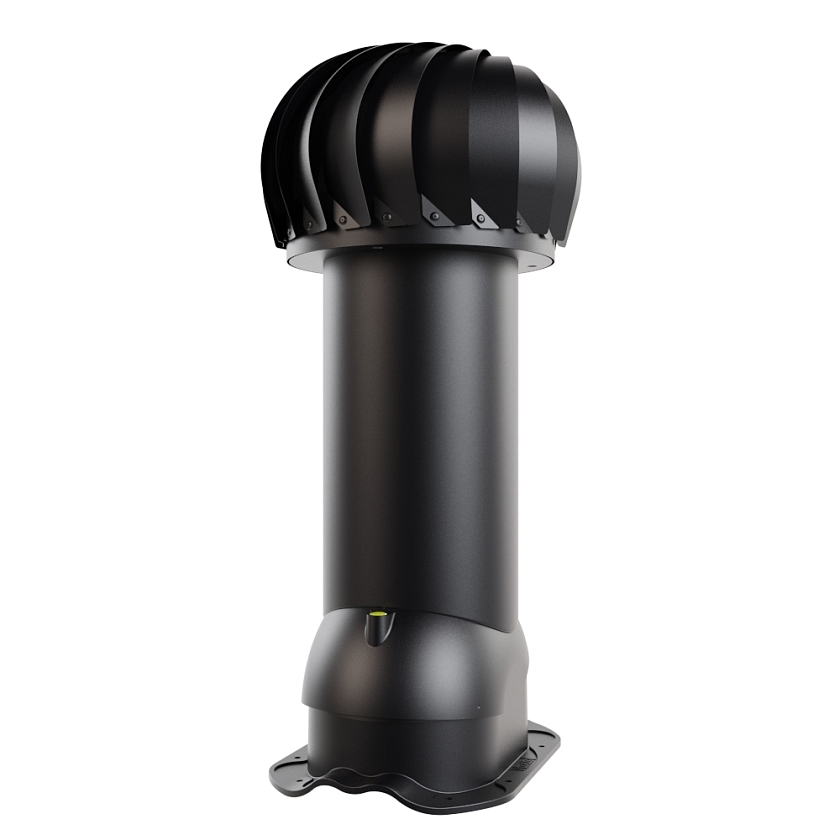 Роторная вентиляция Viotto, для МЧ Финнера, d-110мм, неутепленная, чёрный (RAL 9005)