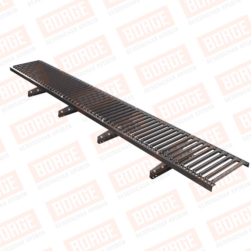 Мостик переходной Русский Рубеж 2,5м, для фальцевой кровли, серо-коричневый (RR 32)