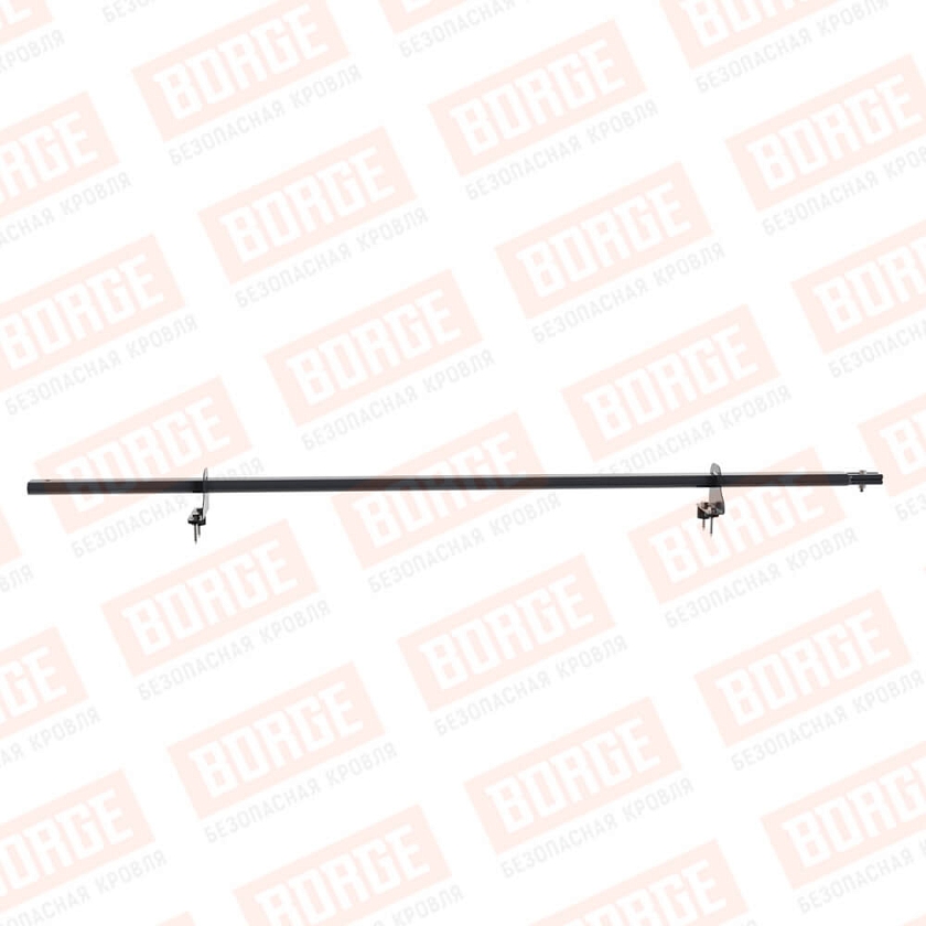 Снегозадержатель однотрубчатый BORGE 1,5м, 2 опоры, серый графит (RAL 7024)