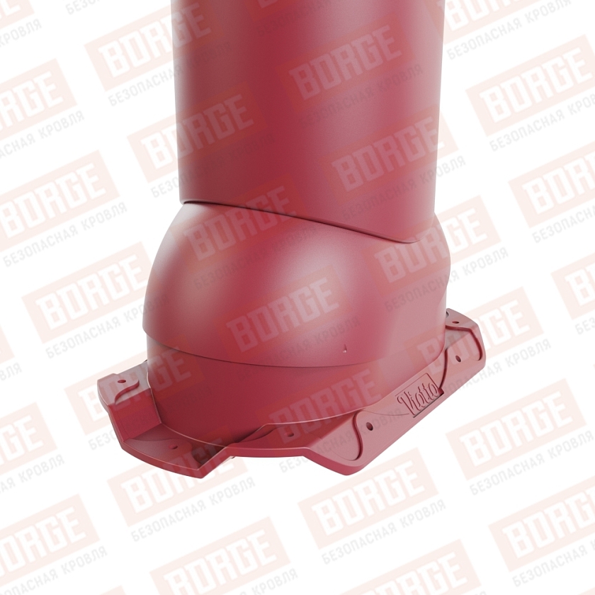 Труба вентиляционная Viotto, для профнастила С20, d-125мм, неутепленная, красное вино (RAL 3005)