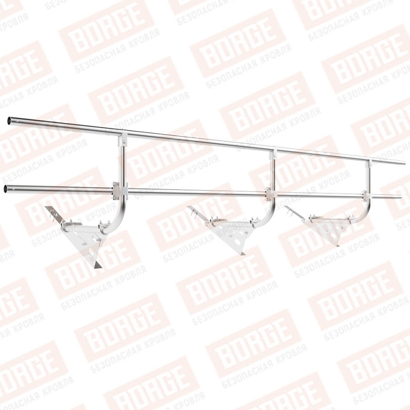 Ограждение кровельное BORGE H-60см, 3м, для композитной черепицы, цинк