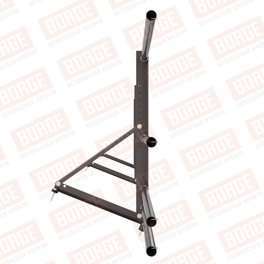 Ограждение декоративное NewLine H-60см, 3м, серо-коричневый (RAL 8019), с двумя доп. трубами