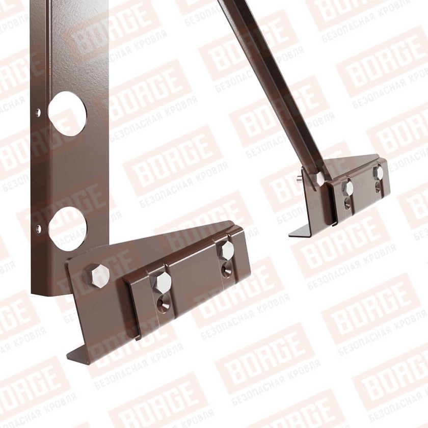 Ограждение декоративное NewLine H-60см, 3м, для фальцевой кровли, коричневый шоколад (RAL 8017)