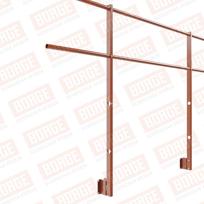 Ограждение парапетное NewLine H-120см, 3м, терракотовый (RAL 8004)