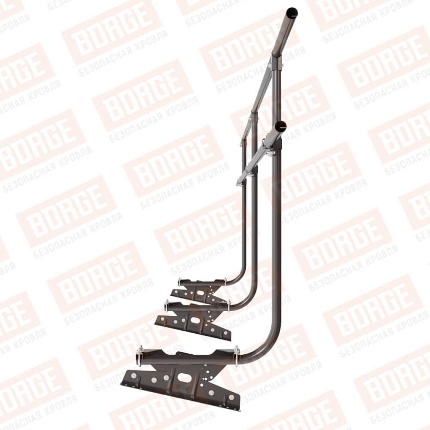 Ограждение кровельное BORGE H-120см, 3м, для фальцевой кровли, окрашенный (NL-805)