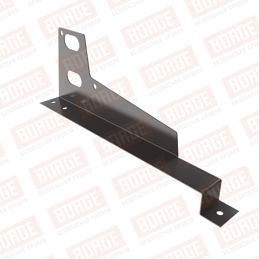 Универсальный кронштейн Русский Рубеж, оцинк., для МЧ с выс. ступен., серо-коричневый (RR 32), 400мм