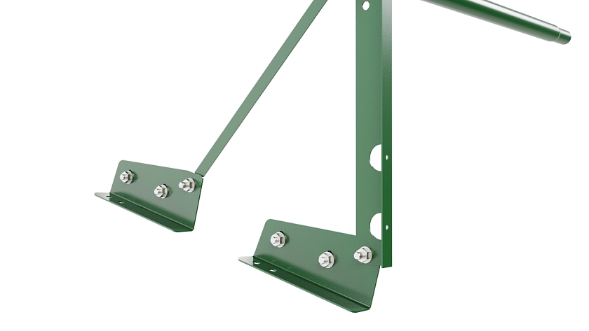 Ограждение кровельное NewLine H-60см, 3м, для фальцевой кровли, лиственно-зеленый (RAL 6002)