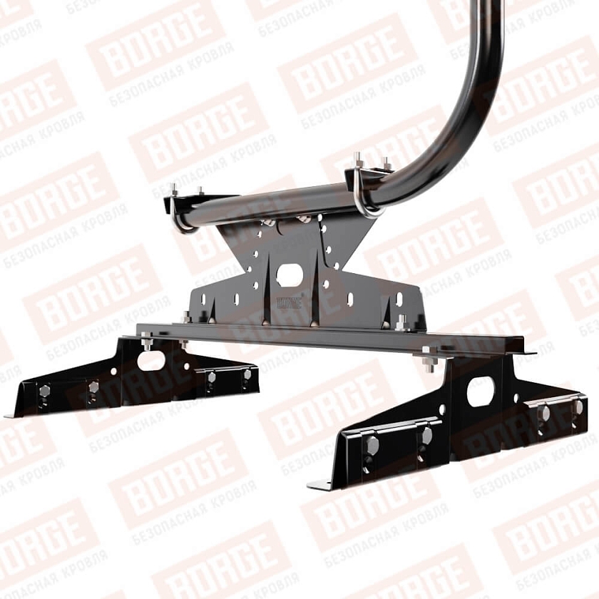 Ограждение кровельное BORGE H-120см, 3м, для параллельного фальца, чёрный (RAL 9005 matt)