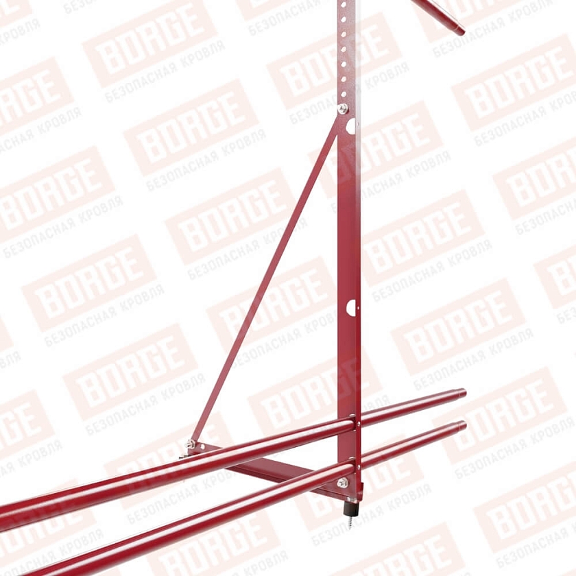 Ограждение декоративное NewLine H-120см, 3м, рубиново-красный (RAL 3003), с двумя доп. трубами