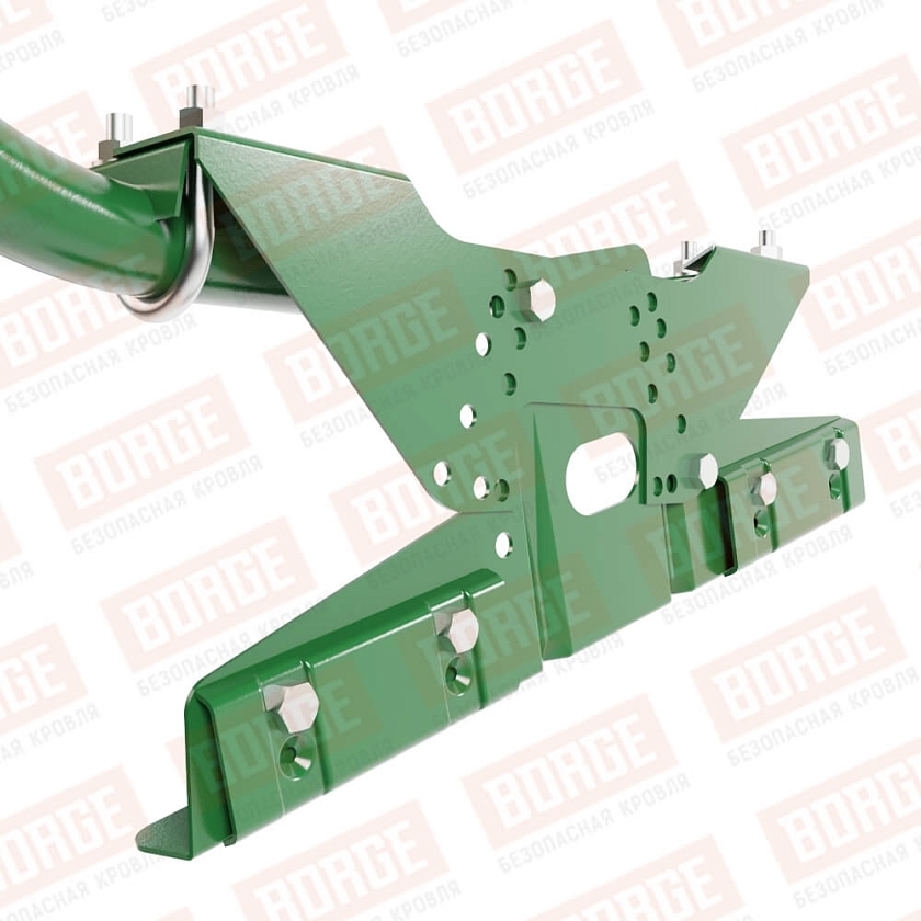 Ограждение кровельное BORGE H-120см, 3м, для фальцевой кровли, лиственно-зеленый (RAL 6002)