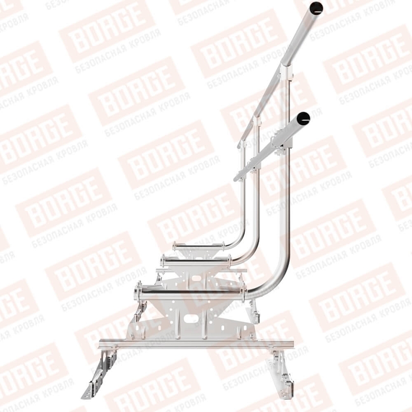 Ограждение кровельное BORGE H-90см, 3м, для параллельного фальца, цинк