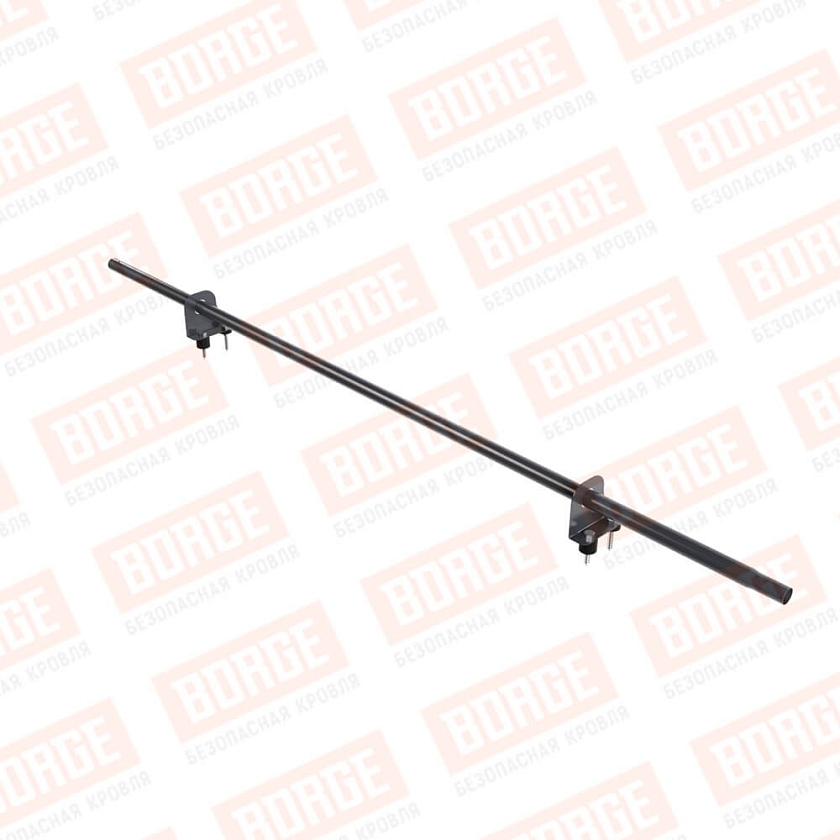 Снегозадержатель однотрубчатый NewLine 1,5м, D-25мм, 2 опоры, серый графит (RAL 7024)