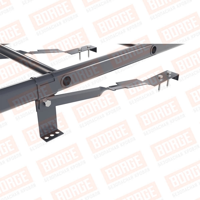 Комплект лестница кровельная BORGE 2,7м, для штучной черепицы, серый графит (RAL 7024)