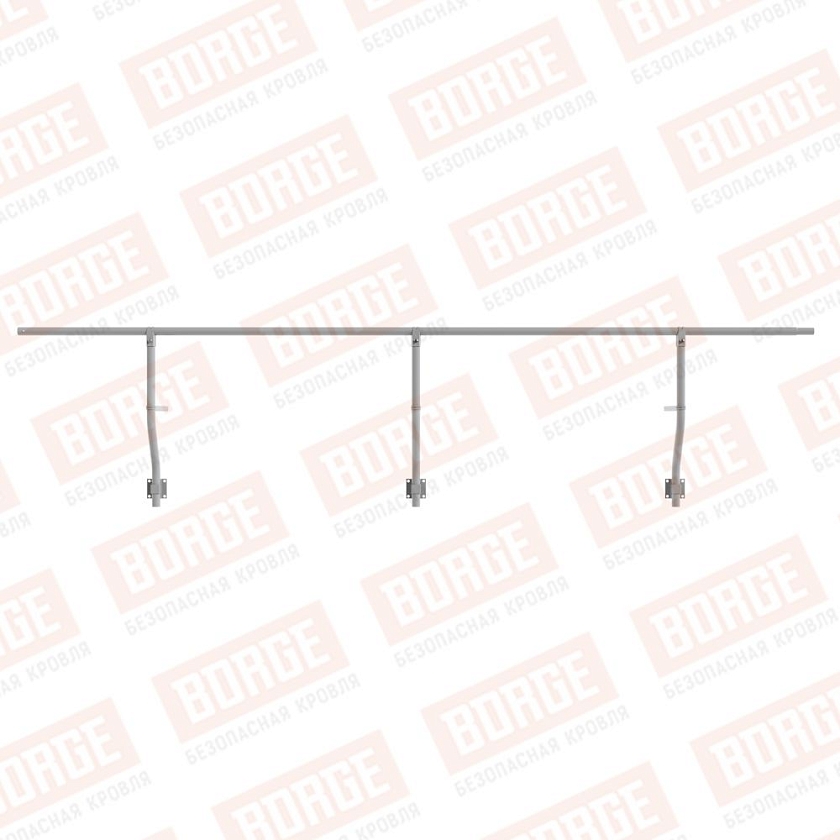 Ограждение парапетное BORGE H-30см, 3м, сигнально-серый (RAL 7004)