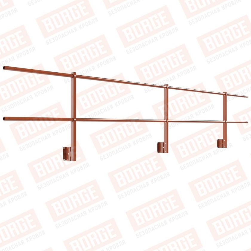 Ограждение парапетное NewLine H-60см, 3м, терракотовый (RAL 8004)