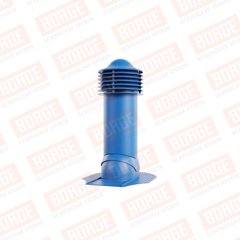 Труба вентиляционная Viotto, для мягкой кровли при монтаже, d-125мм, неутепленная, сигнально-синий (RAL 5005)