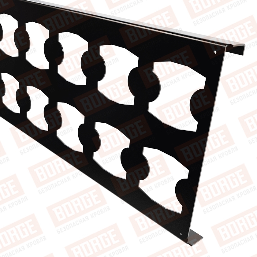 Решетка снегозадержателя BORGE, чёрный (RAL 9005)