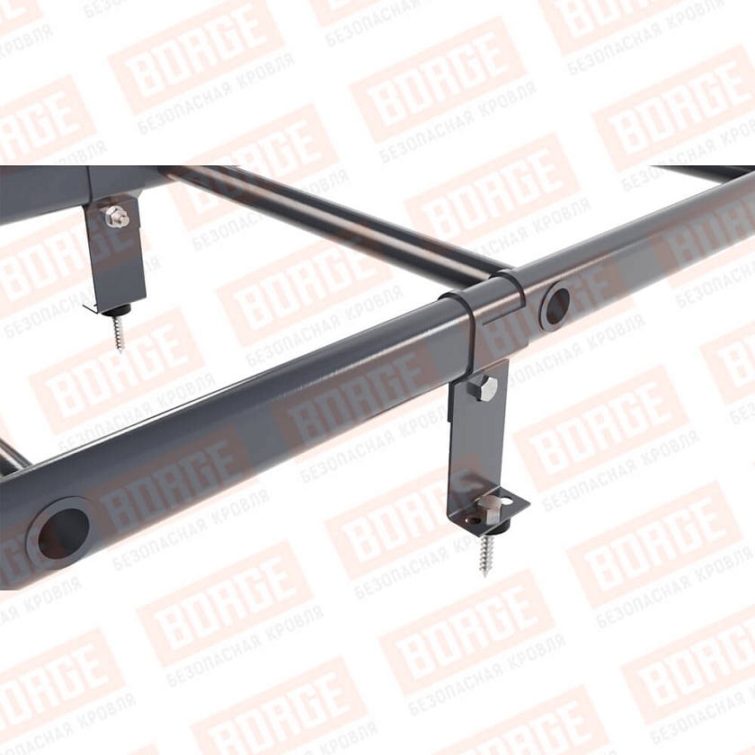 Комплект лестница кровельная BORGE 2,7м, серый графит (RAL 7024 matt)