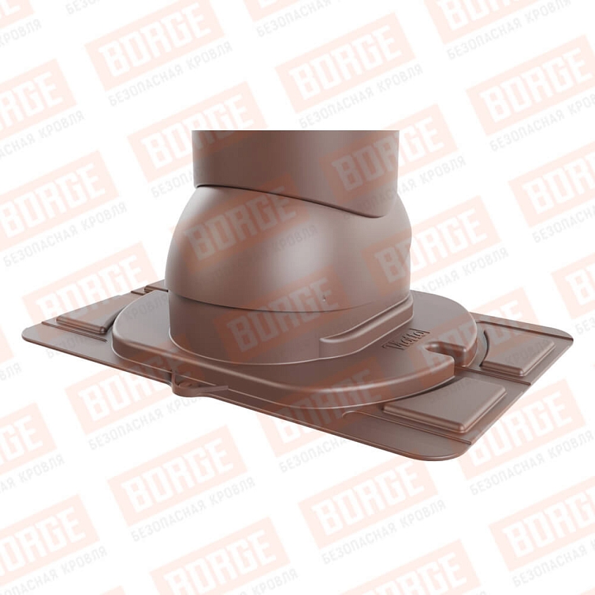 Труба вентиляционная Viotto с универсальным проходным элементом, d-150мм, неутепленная, коричневый шоколад (RAL 8017)