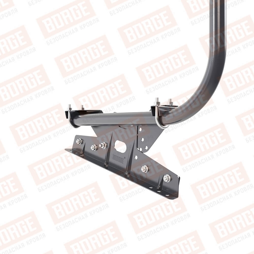 Ограждение кровельное BORGE H-120см, 3м, для фальцевой кровли, серый графит (RAL 7024)