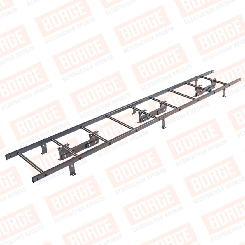 Комплект лестница кровельная BORGE 2,7м, для фальцевой кровли, серый графит (RAL 7024 matt)