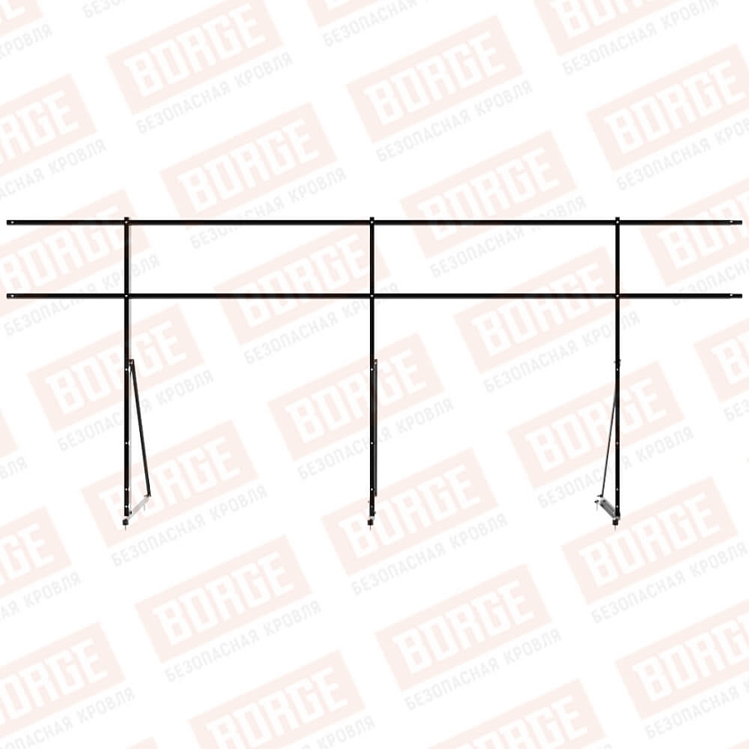 Ограждение декоративное NewLine H-120см, 3м, чёрный (RAL 9005)