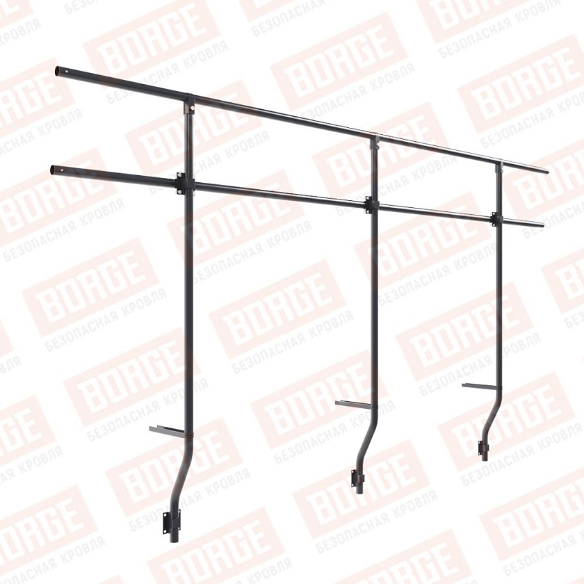 Ограждение парапетное BORGE H-120см, 3м, серый графит (RAL 7024)