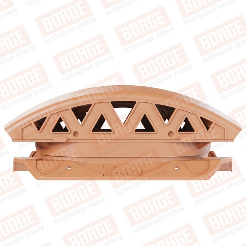 Вентилятор подкровельный Viotto, для профнастила С20, терракотовый (RAL 8004). Черепаха