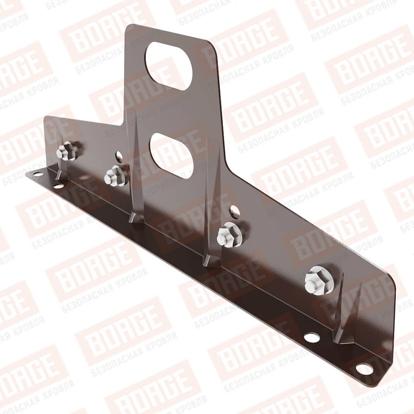 Универсальный кронштейн Русский Рубеж 25х45мм, оцинк., коричневый шоколад (RAL 8017)