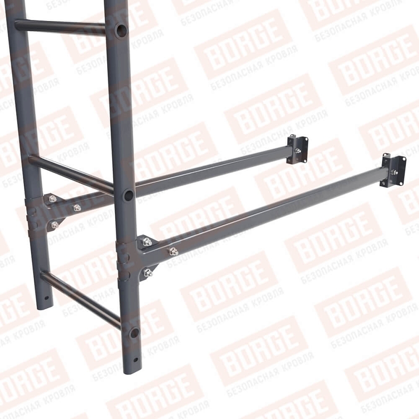 Комплект лестница фасадная BORGE (верхняя секция), 2,7м, серый графит (RAL 7024 matt)