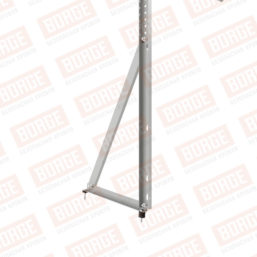 Ограждение кровельное Русский Рубеж H-120см, 3м, бело-алюминиевый (RAL 9006)