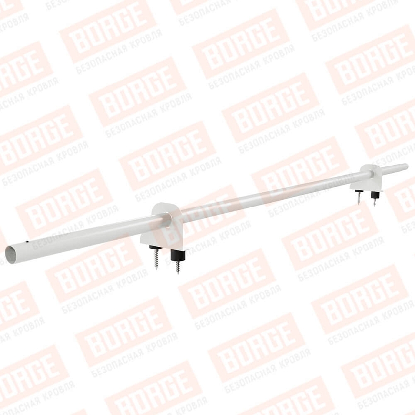 Снегозадержатель однотрубчатый NewLine 1,5м, D-25мм, 2 опоры, сигнально-белый (RAL 9003)