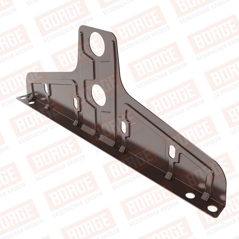 Универсальный кронштейн Русский Рубеж D-25мм, оцинк., коричневый шоколад (RAL 8017)