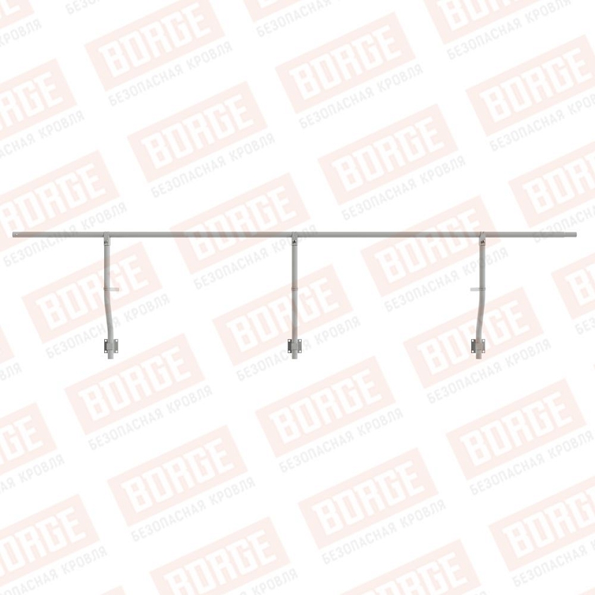 Ограждение парапетное BORGE H-30см, 3м, бело-алюминиевый (RAL 9006)