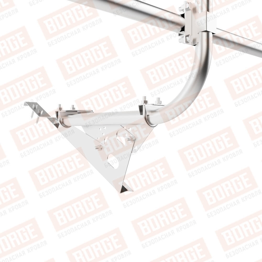 Ограждение кровельное BORGE H-60см, 3м, для черепичной кровли, цинк