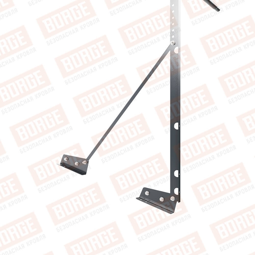 Ограждение декоративное NewLine H-120см, 3м, для фальцевой кровли, антрацитово-серый (RAL 7016)