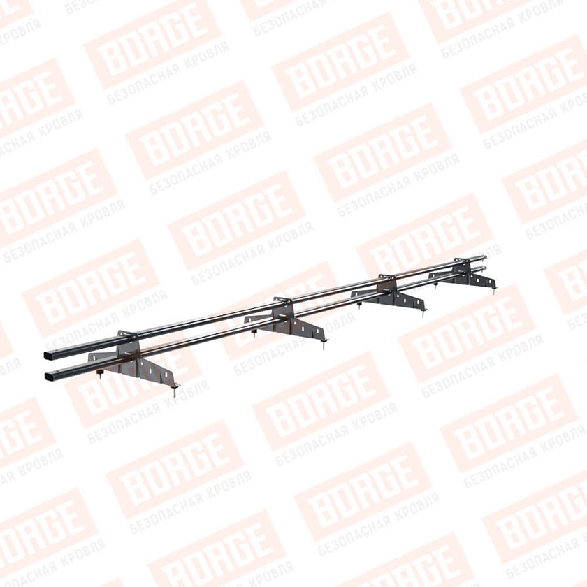 Снегозадержатель трубчатый BORGE 3м, 4 опоры, антрацитово-серый (RAL 7016)