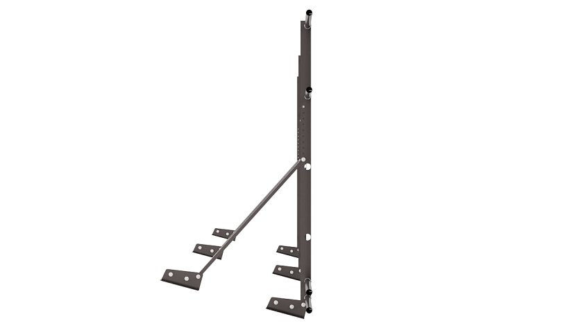 Ограждение кровельное NewLine H-120см, 3м, для фальц. кров., серо-коричневый (RR 32), с двумя доп. трубами