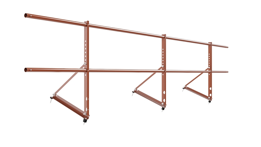 Ограждение кровельное NewLine H-60см, 3м, терракотовый (RAL 8004)