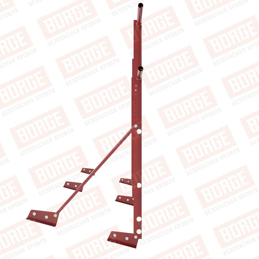 Ограждение декоративное NewLine H-120см, 3м, для фальцевой кровли, коричнево-красный (RAL 3011)