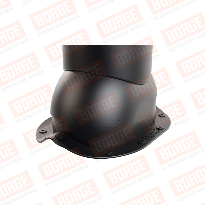 Роторная вентиляция Viotto, для МЧ Монтеррей, d-150мм, утепленная, чёрный (RAL 9005)