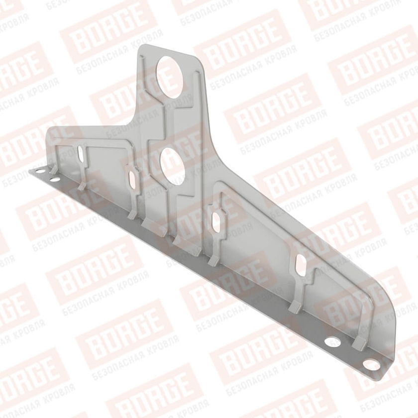 Универсальный кронштейн Русский Рубеж D-25мм, оцинк., бело-алюминиевый (RAL 9006)