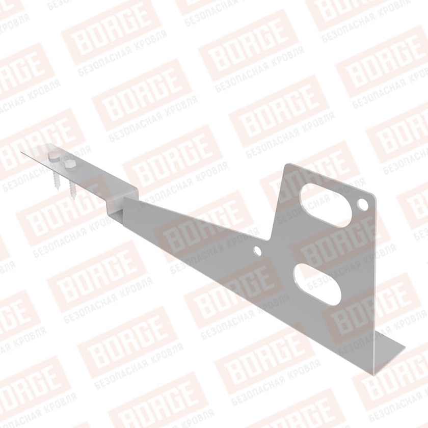 Универсальный кронштейн BORGE, для композитной черепицы, оцинк., сигнально-серый (RAL 7004)